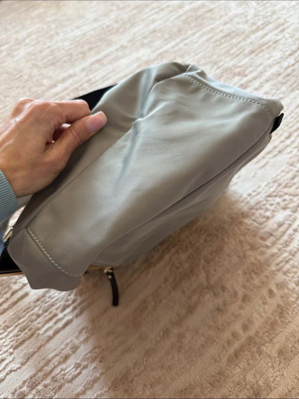 Kate Spade Gray & Black Nylon Mini Backpack
